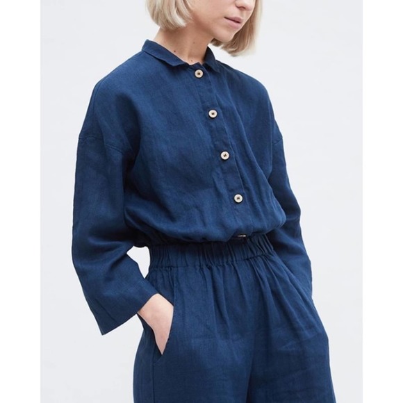 Linenfox Work Jumpsuit - Picture 2 of 6